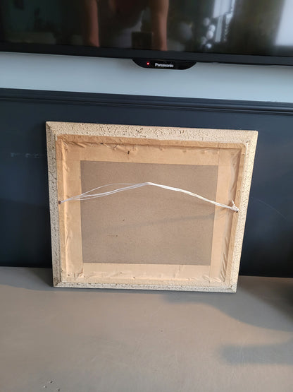 Tableau aquarelle paysage de montagne signé - Ref 384