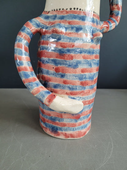 Vase anthropomorphe en céramique émaillée - Ref 901