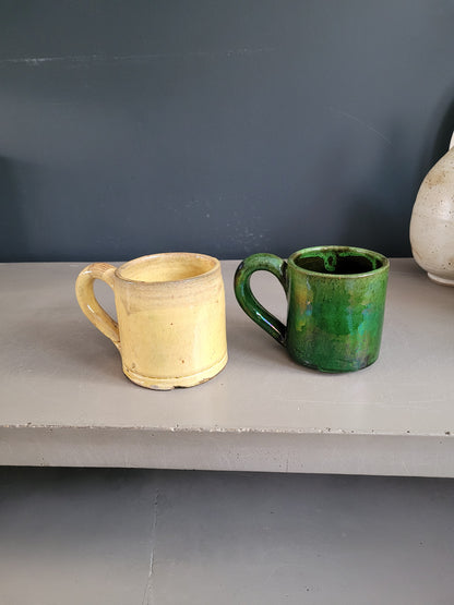 Paire de mugs en terre cuite - Meyssac Corrèze- Ref 492