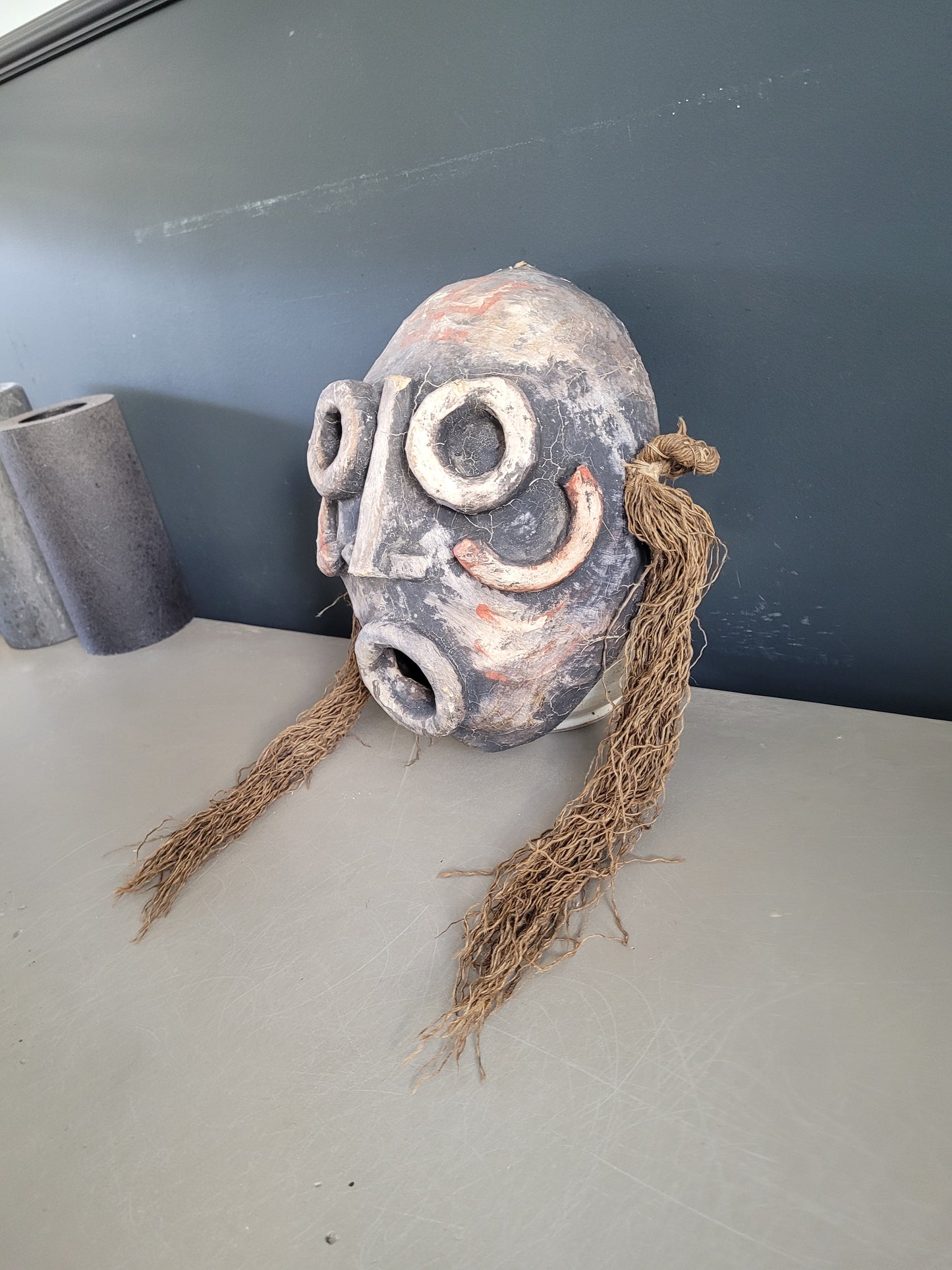 Masque tribal en papier maché- Ref 565