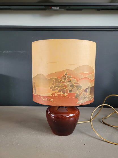 Lampe de table céramique et soie - Ref 500