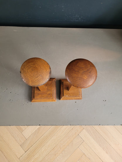 Paire de porte-chapeaux en bois - Ref 988