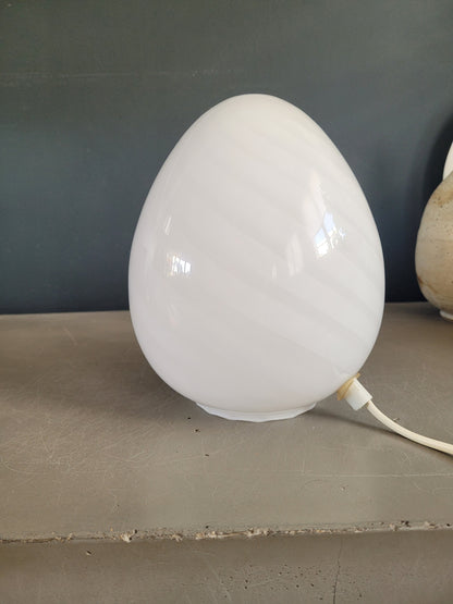 Lampe egg spirale en verre de Murano - Ref 497