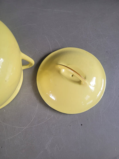 Marmite en fonte émaillée jaune DRU Holland - Ref 842