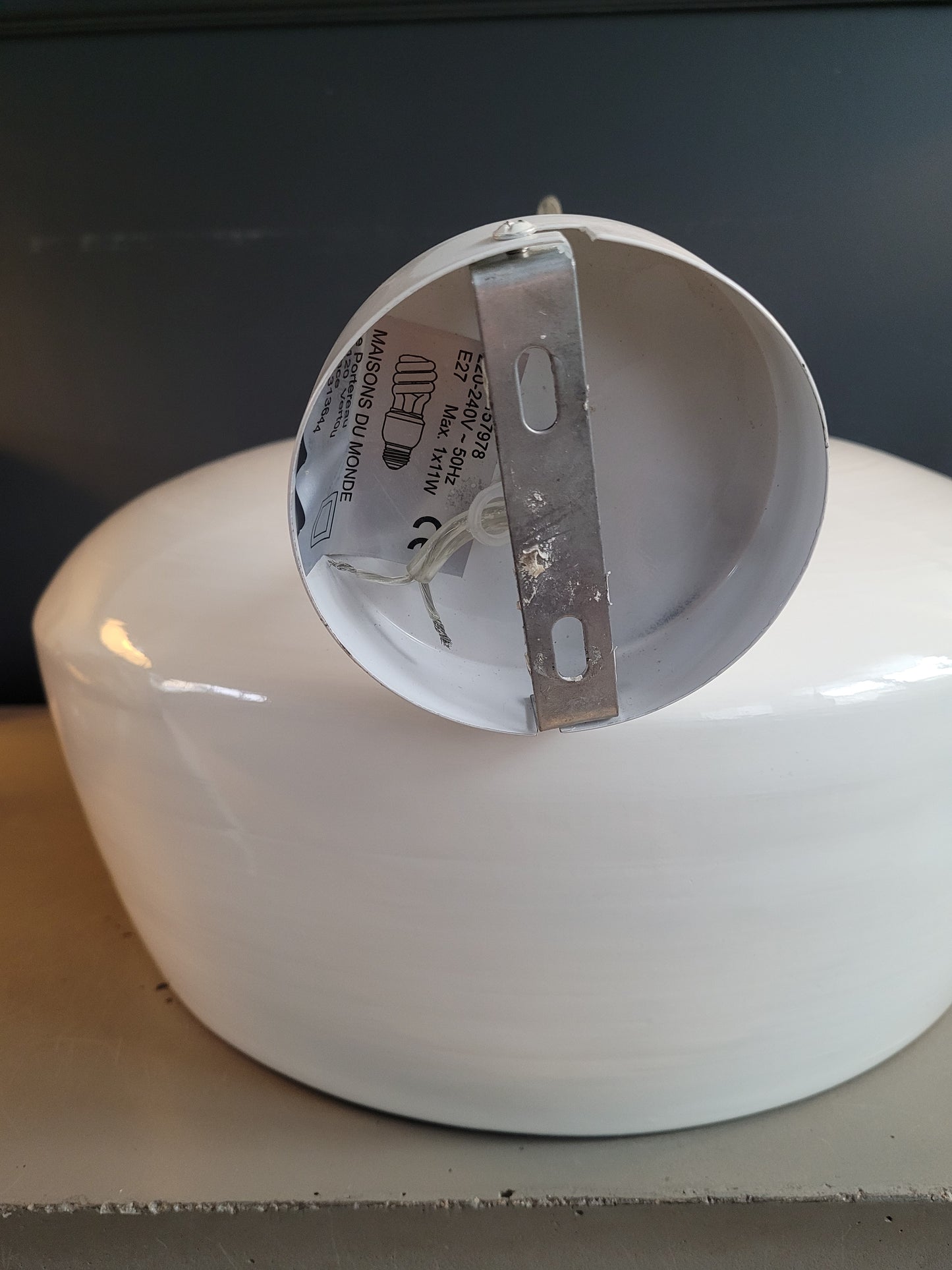 Suspension en bambou et blanc - Ref 58