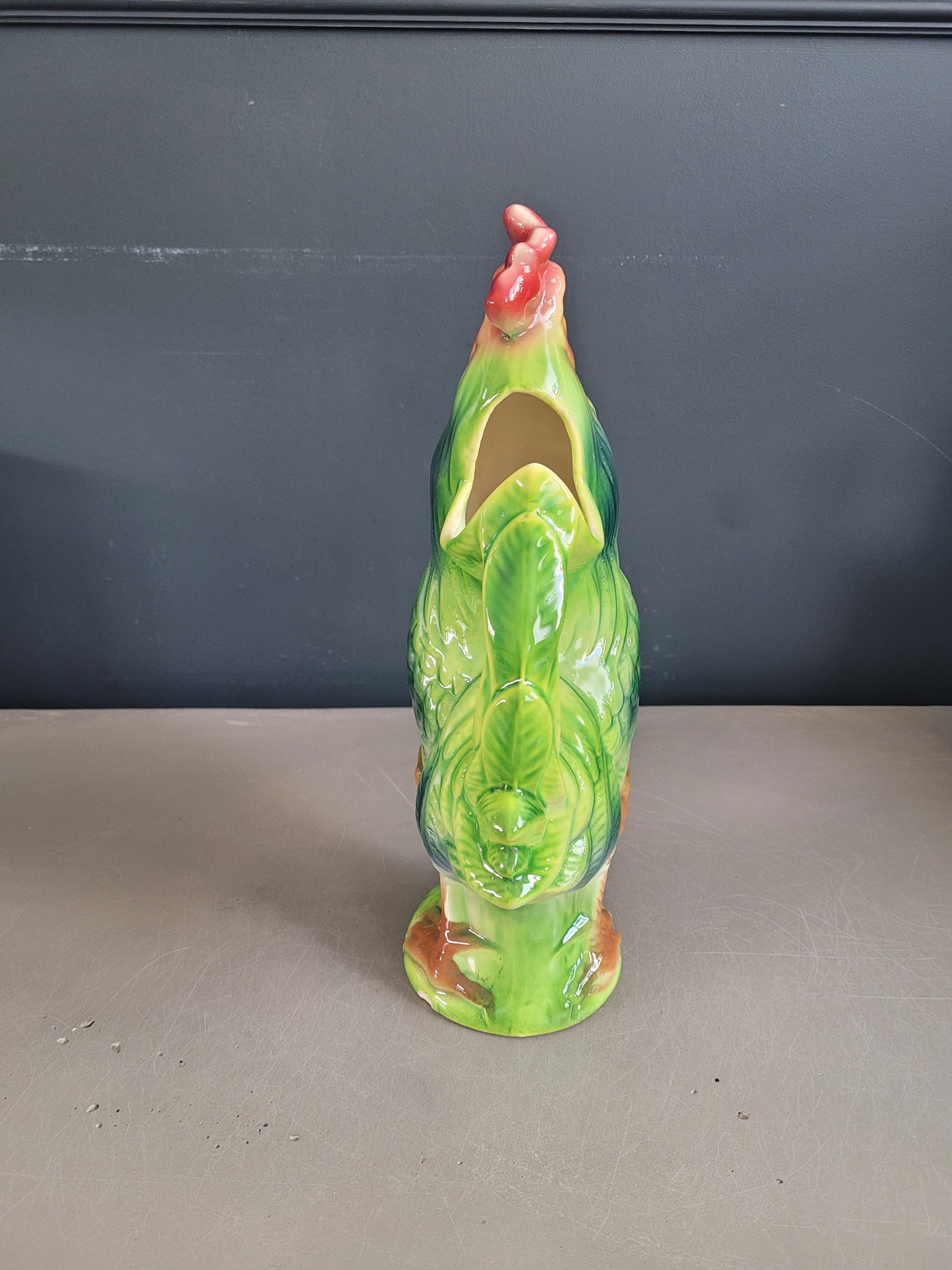 Carafe barbotine coq St Clément- Pichet Saint-Clement- Ref 521