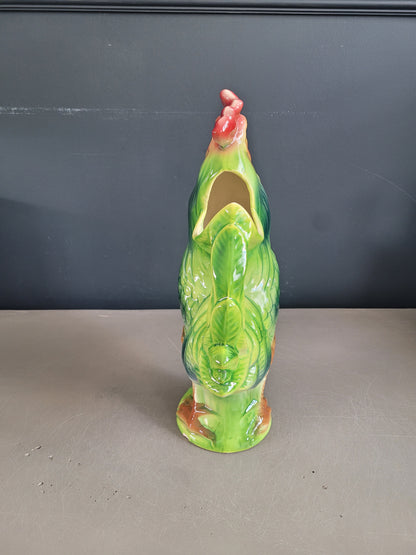 Carafe barbotine coq St Clément- Pichet Saint-Clement- Ref 521