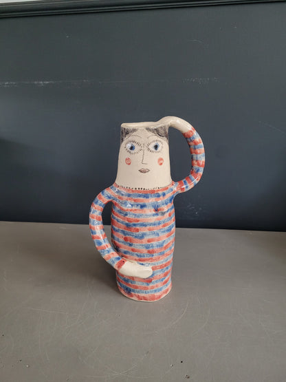 Vase anthropomorphe en céramique émaillée - Ref 901