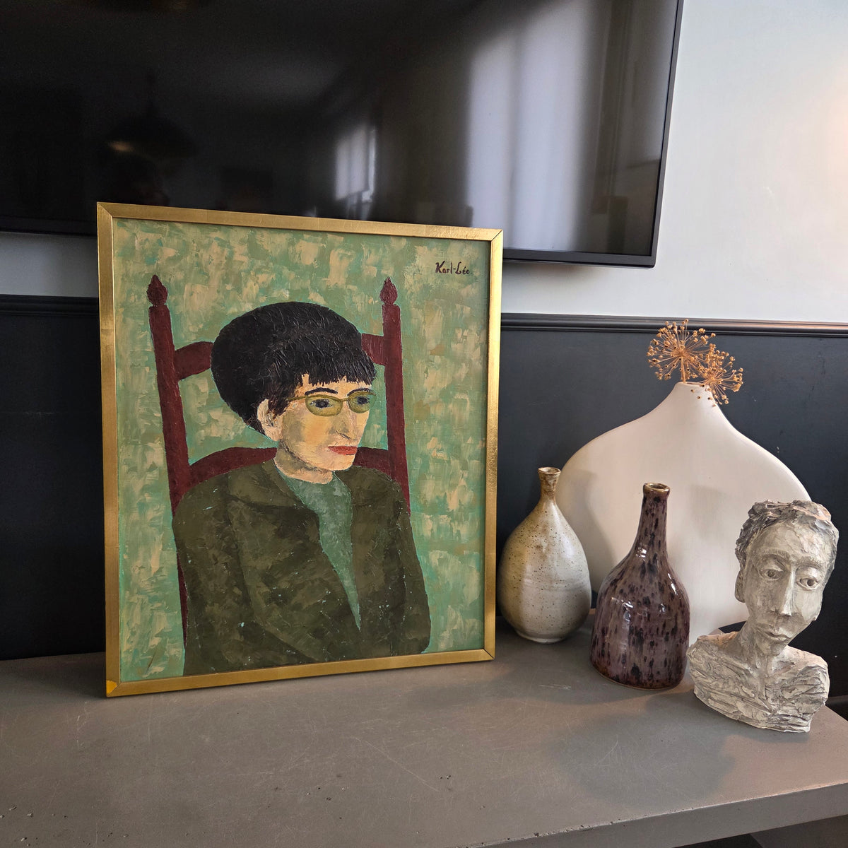 Portrait de Georgine Ducommun par Karl-Léo 1967 - Ref 1429
