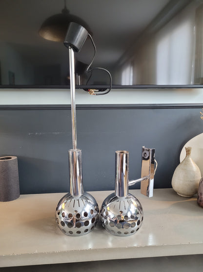 Ensemble applique + suspension vintages chromées - Ref 650