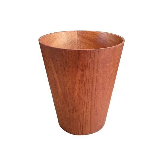 Corbeille à papier en teck vintage- Ref 726