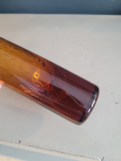 Vase en verre bullé ambré - Ref 540