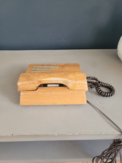 Téléphone en bois Gfeller Trub années 70 - Ref 552