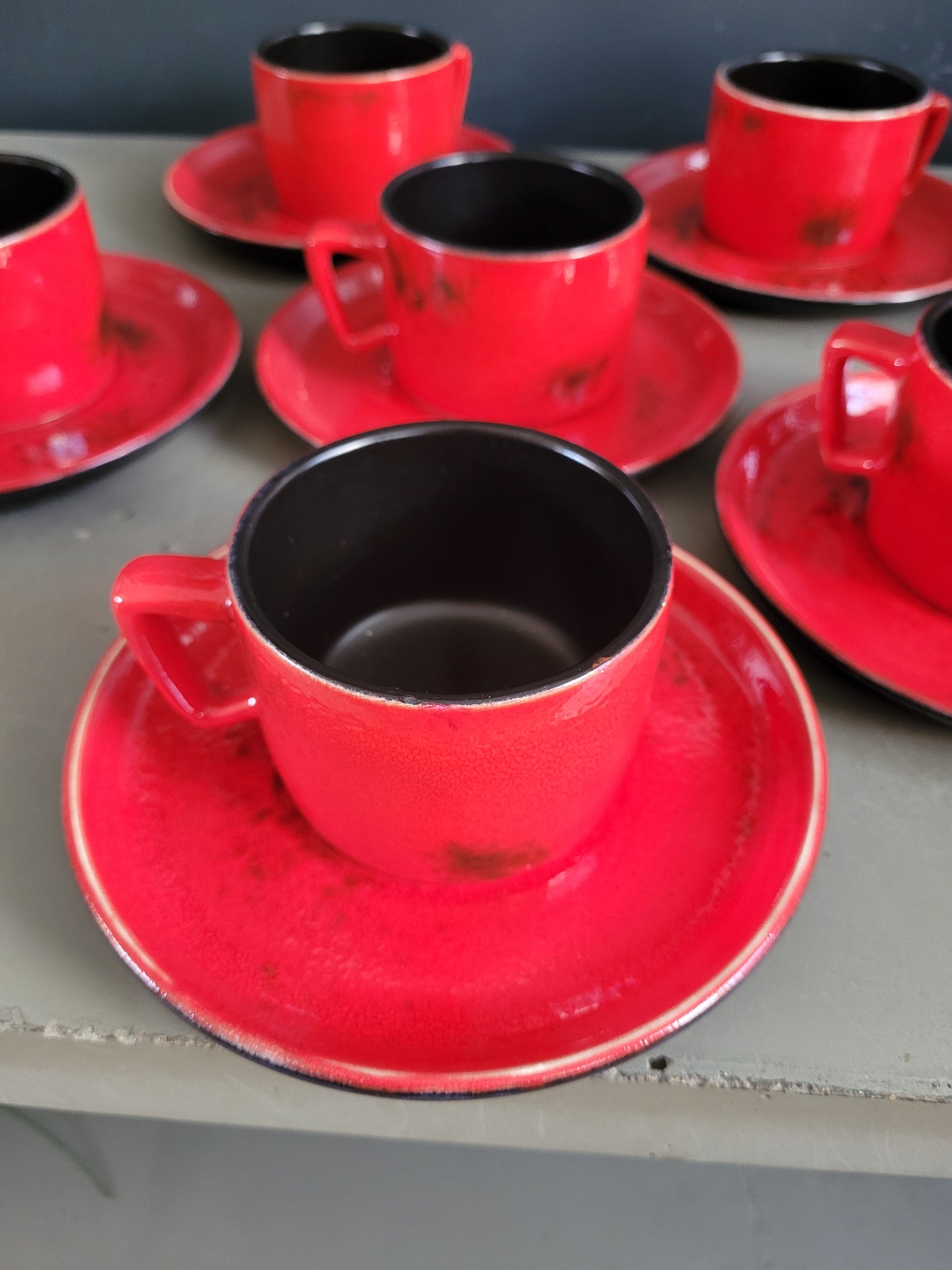 Service à café vintage 6 personnes complet - Ref 609