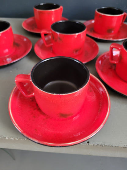 Service à café vintage 6 personnes complet - Ref 609