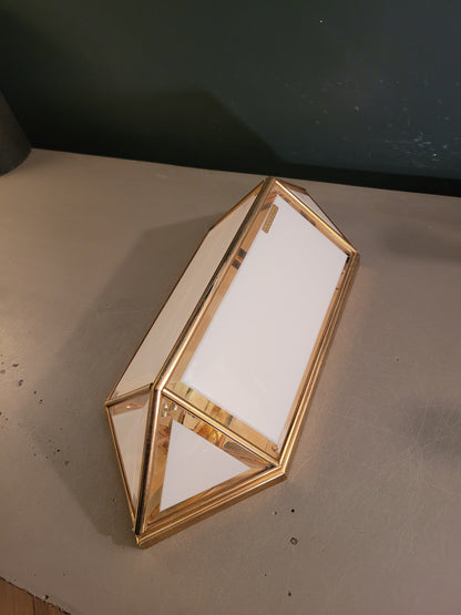 Applique italienne en verre et plaqué or 24 carats - Ref 666