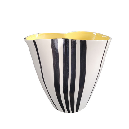 Grand vase à rayures Revernay, 1950 - Ref 437