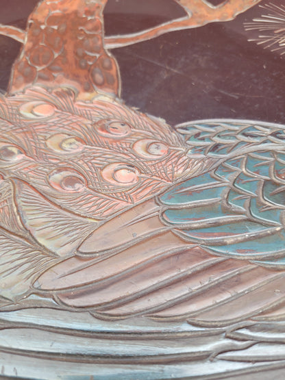 Table japonaise en bois laqué gravé- Ref 621