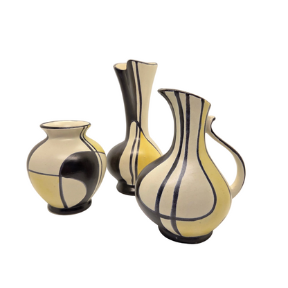 Trio de vases Bay Keramik motif Florenz - 1957 - Ref 1410