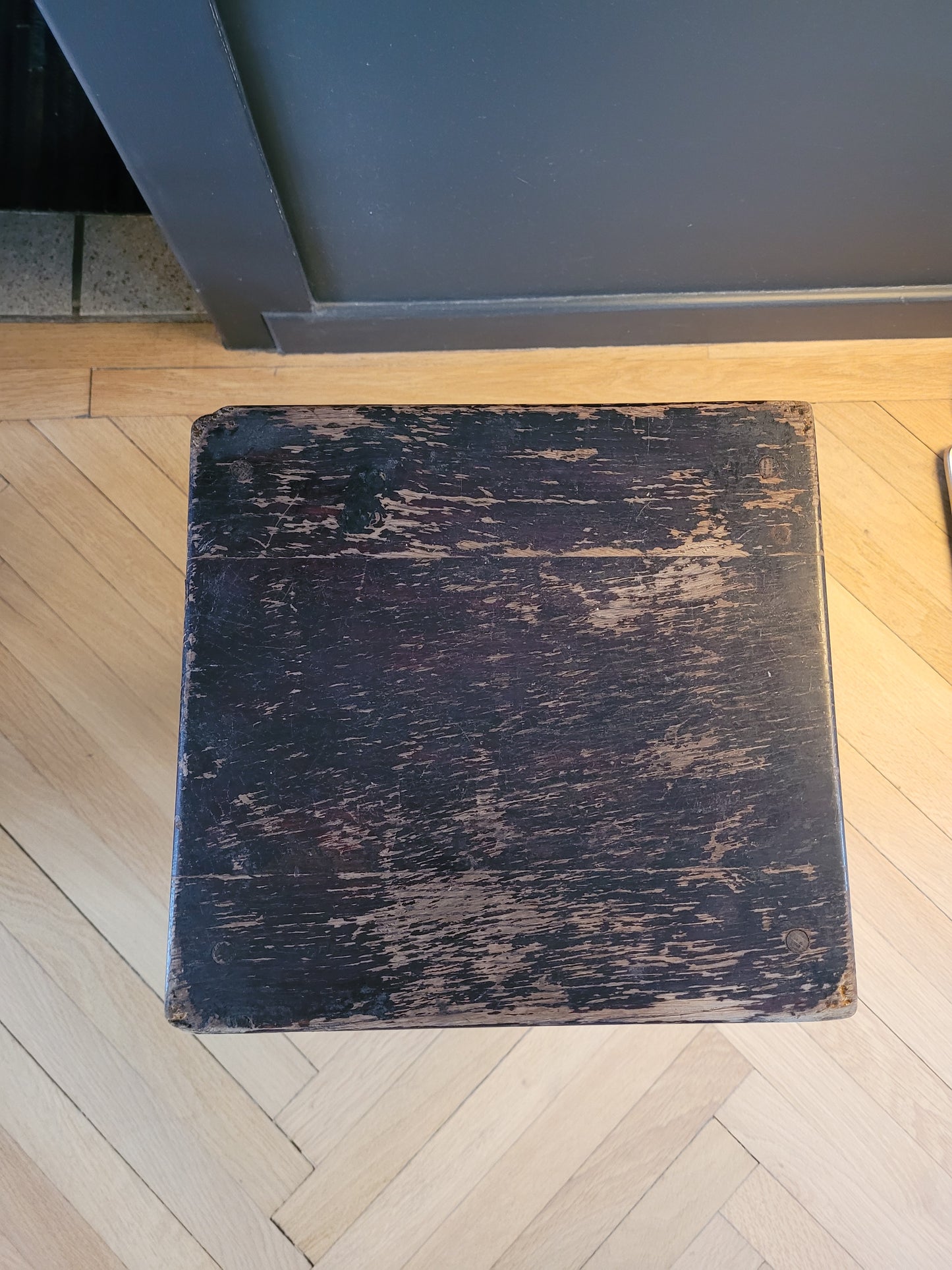 Tabouret ancien en bois pieds tournés- Ref 804