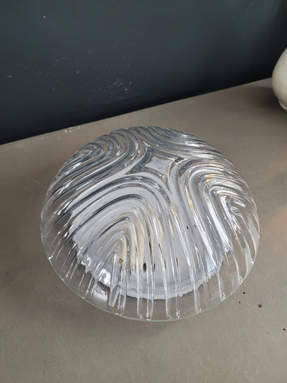 Plafonnier applique en verre moulé- Ref 757