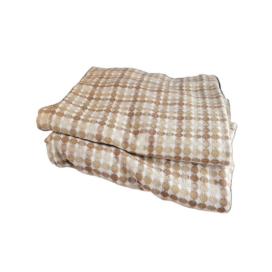 Paire de rideaux vintages en coton tissé- Ref 821