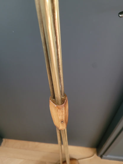 Lampadaire 3 feux années 30 abat-jour colorés- Ref 803