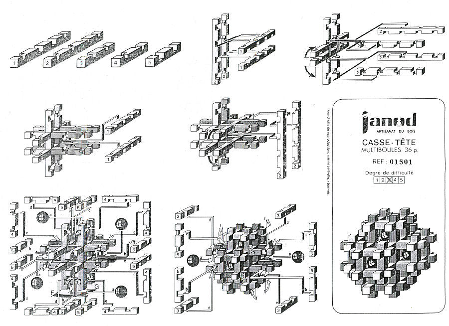 Casse-tête en bois et boules Janod - Ref 688