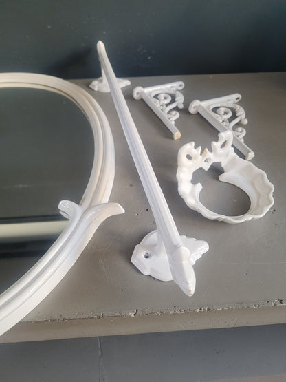 Ensemble de salle de bain en fonte émaillée blanc - Ref 701