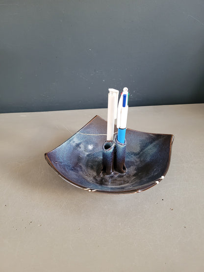 Vide-poche porte-crayons en céramique- pièce unique - Ref 655