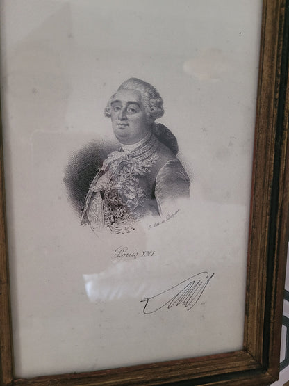 Lot de 4 portraits de Rois de France - Ref 463