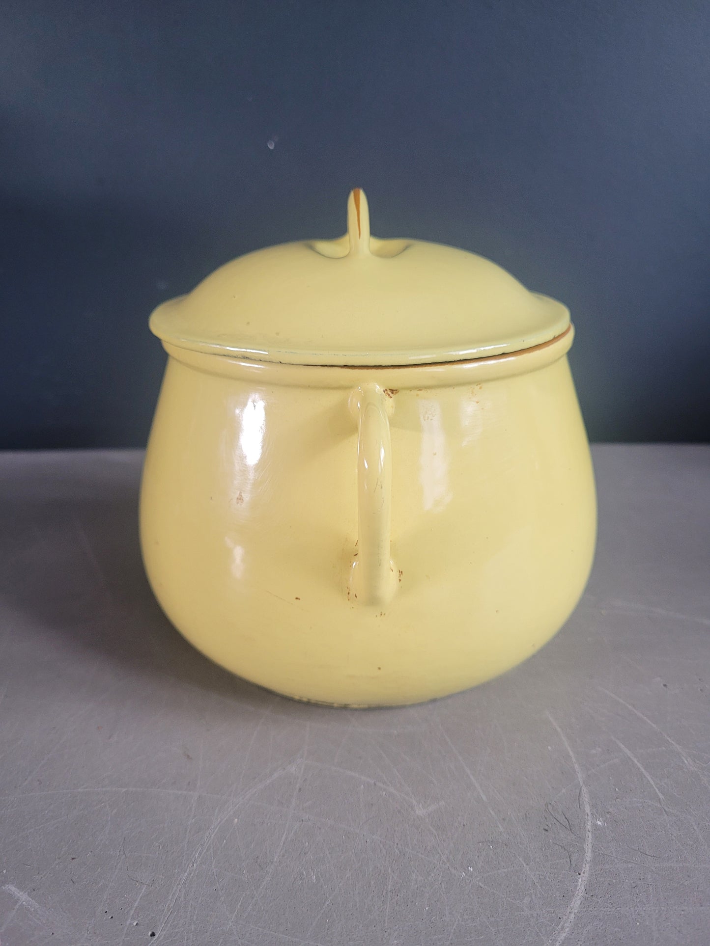 Marmite en fonte émaillée jaune DRU Holland - Ref 842