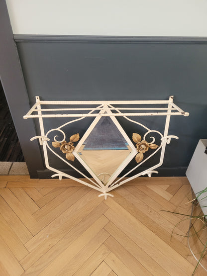 Vestiaire d'entrée- Porte-manteaux mural à miroir - Ref 778