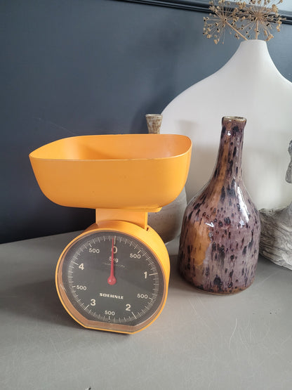 Balance vintage Soehnle en plastique orange - Ref 923