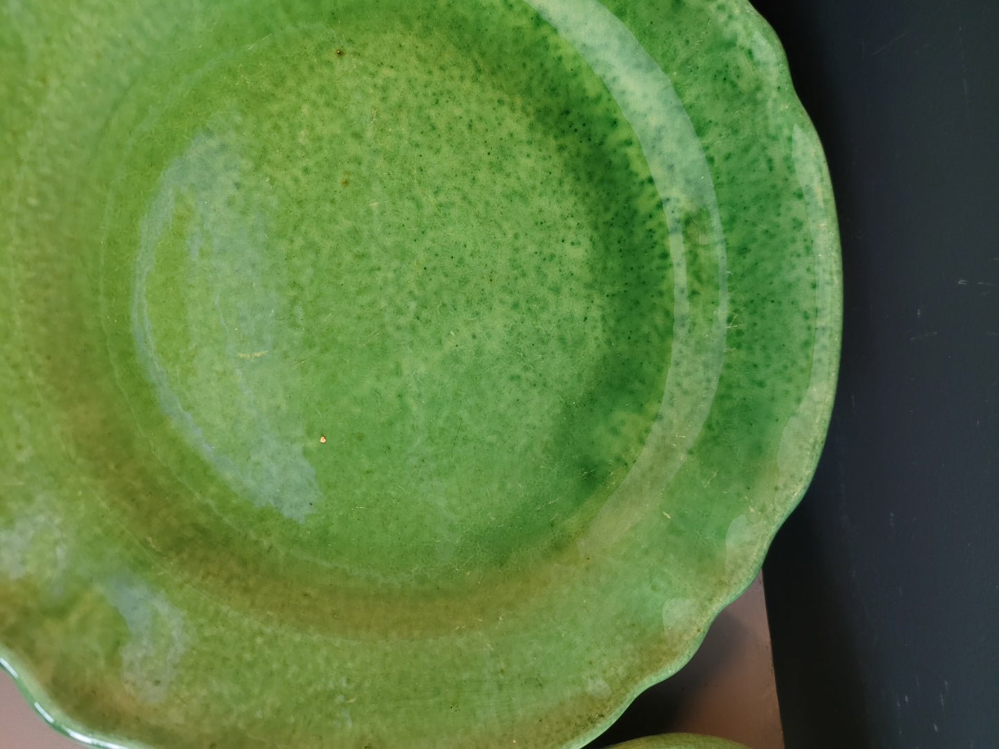 Serie d'assiettes Vallauris vertes - Ref 478