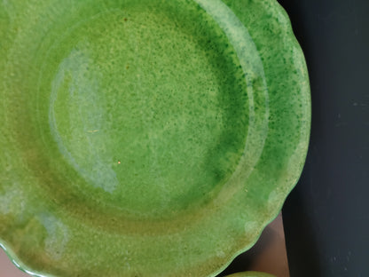 Serie d'assiettes Vallauris vertes - Ref 478