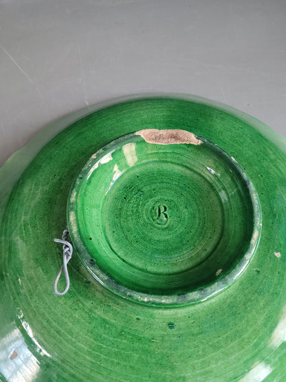 Assiette montée en barbotine motif tournesol - Ref 900