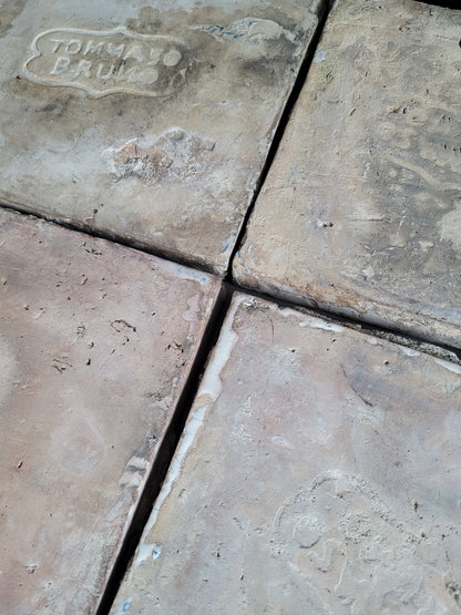 4 carreaux faïence italienne ancienne - Tomasso Bruno - Ref 796