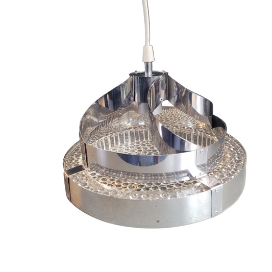 Suspension space-age en plastique bulle et aluminium - Ref 978