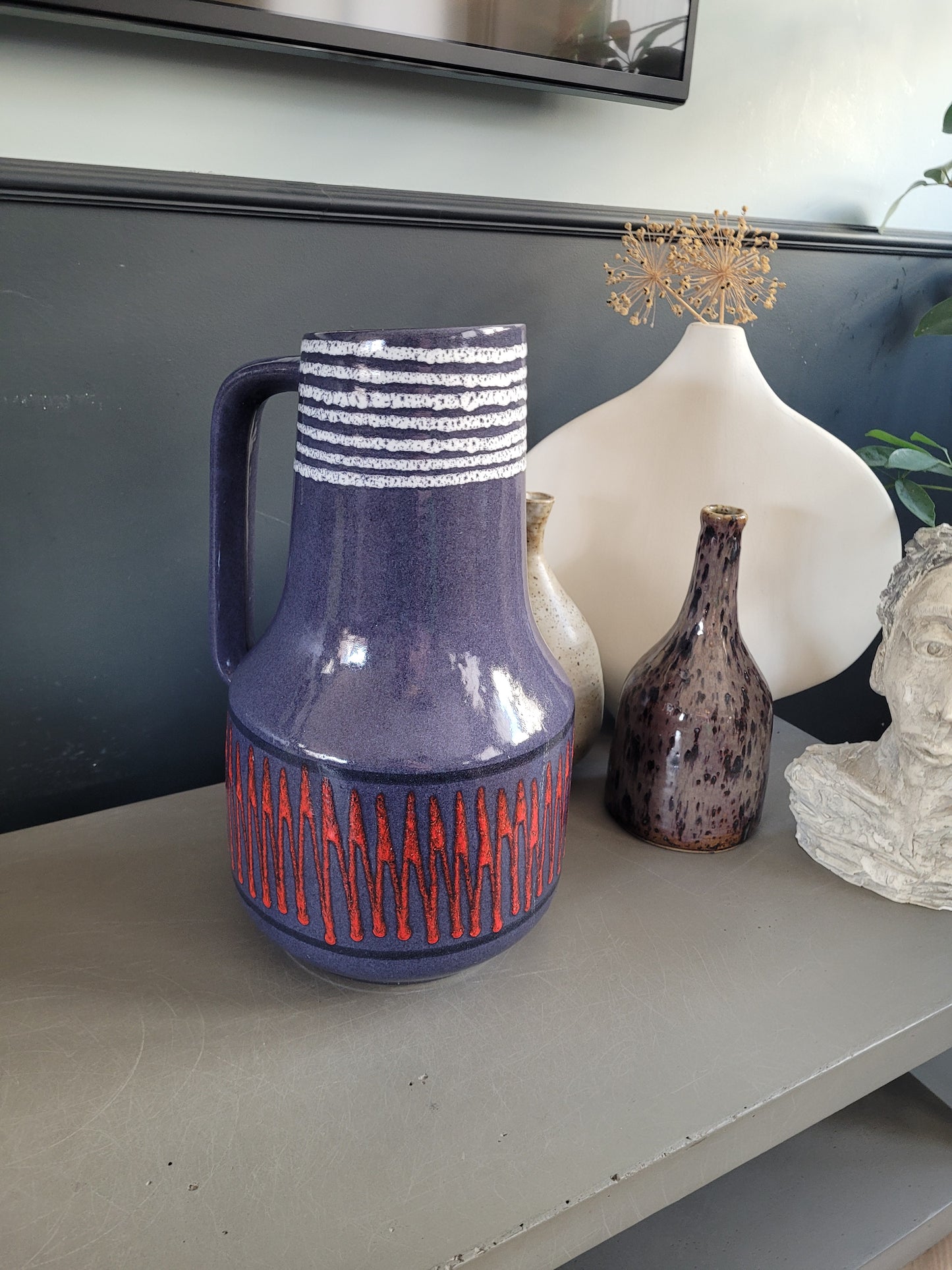 Vase de sol West Germany mauve - Ref 879