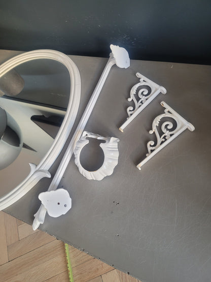 Ensemble de salle de bain en fonte émaillée blanc - Ref 701