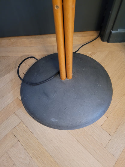 Lampadaire palmier vintage en rotin - Ref 581