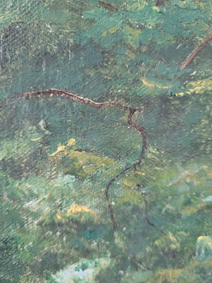 Tableau paysage ancien huile sur toile - Ref 357