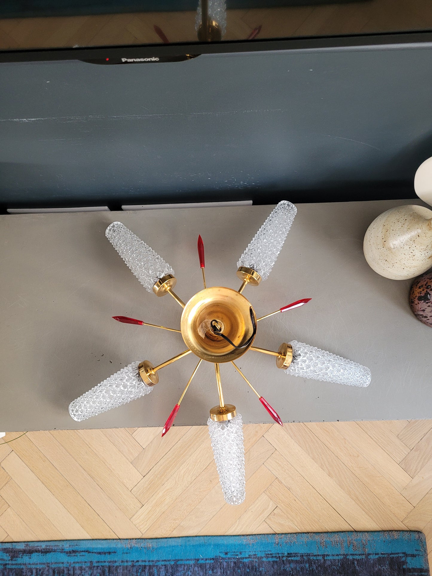 Lustre 5 feux 80-90's - Ref 469