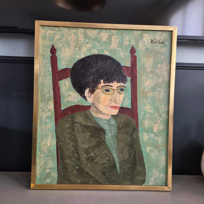 Portrait de Georgine Ducommun par Karl-Léo 1967 - Ref 1429