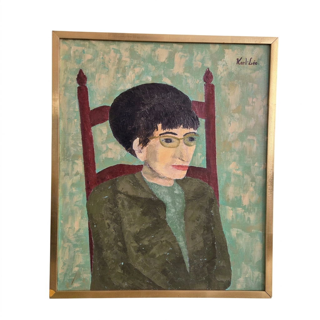 Portrait de Georgine Ducommun par Karl-Léo 1967 - Ref 1429