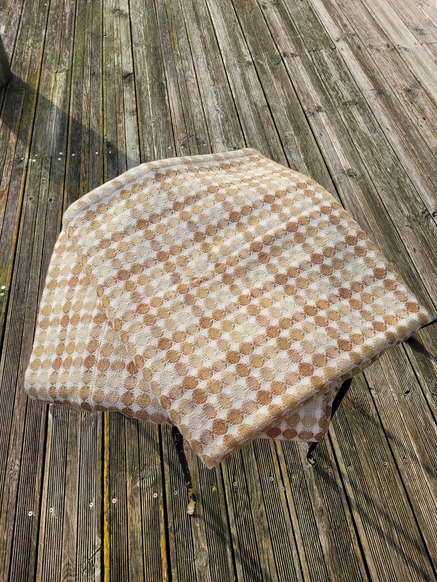 Paire de rideaux vintages en coton tissé- Ref 821