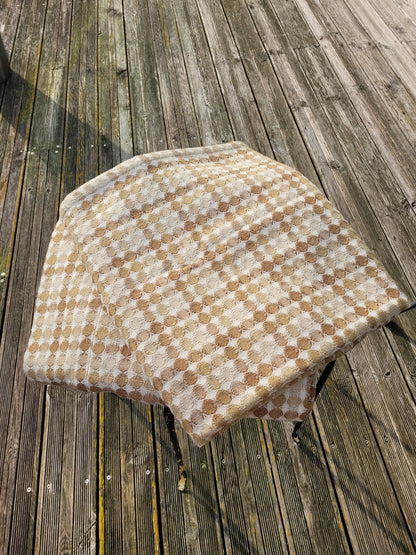 Paire de rideaux vintages en coton tissé- Ref 821