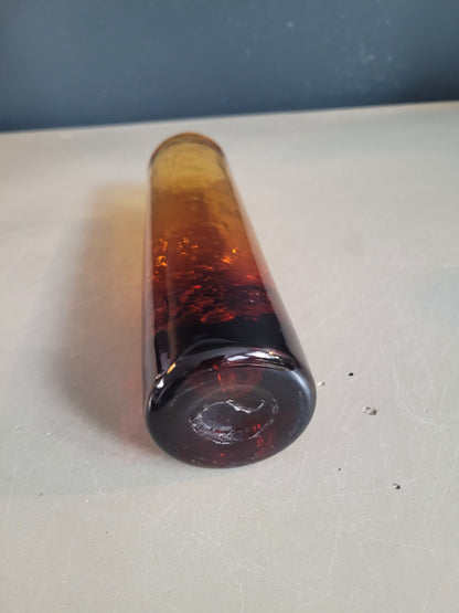 Vase en verre bullé ambré - Ref 540