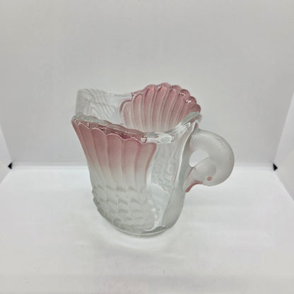 Pichet cygne en verre moulé pressé - Ref 1438
